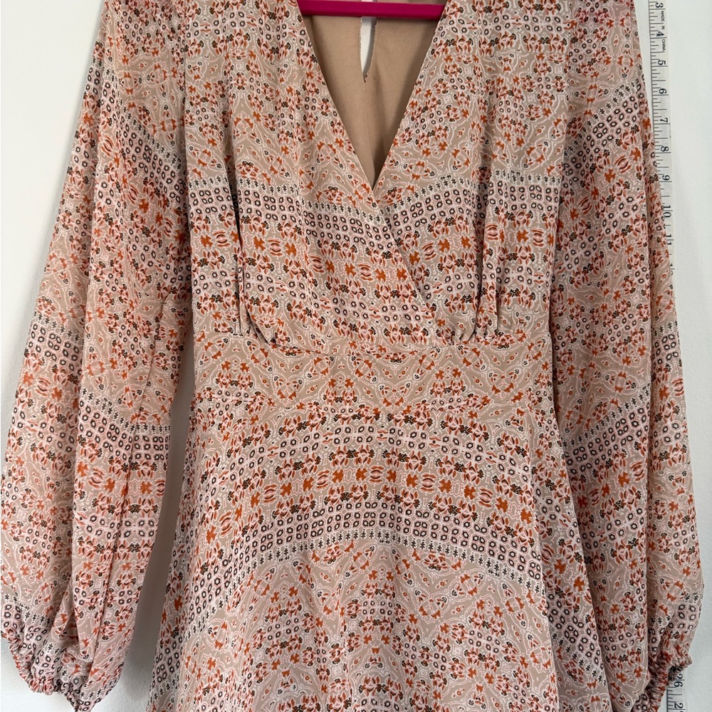 Elegant Multicolor Patterned Dress - Picture 10 of 10